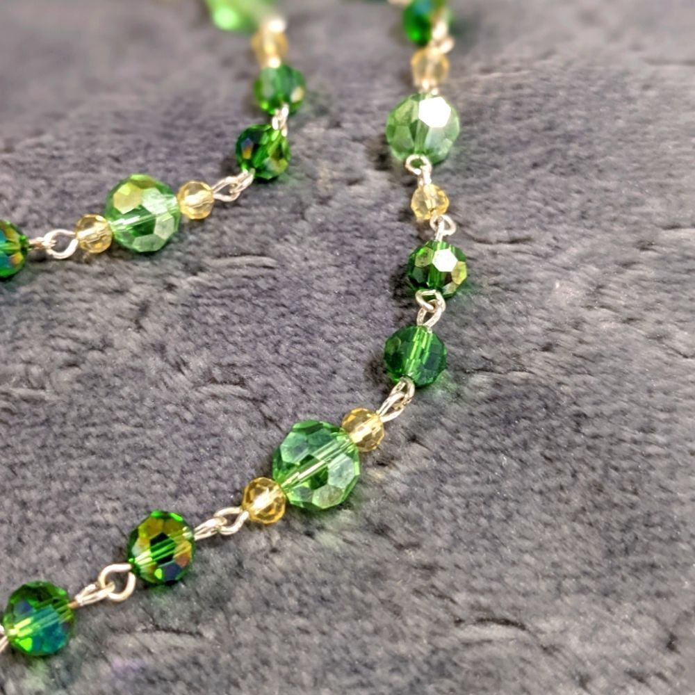 NWT  Macy's Charter House Green Swarovski Crystal Choker - Picture 4 of 8